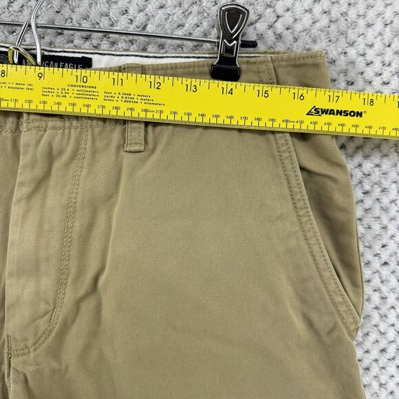 American Eagle Pants Men 32 (34X27) Khaki Beige The Original Boot Mid Rise - Picture 14 of 16